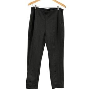 Quince Ultra-Stretch Ponte Pintuck Ankle Pants Charcoal Work Trousers Women's XL